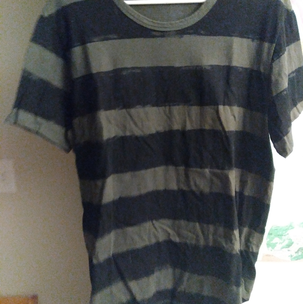 Rude short-sleeved striped shirt